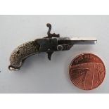 Miniature Pinfire Watch Chain Pistol