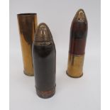 Two Various WW1 Shells and Heads