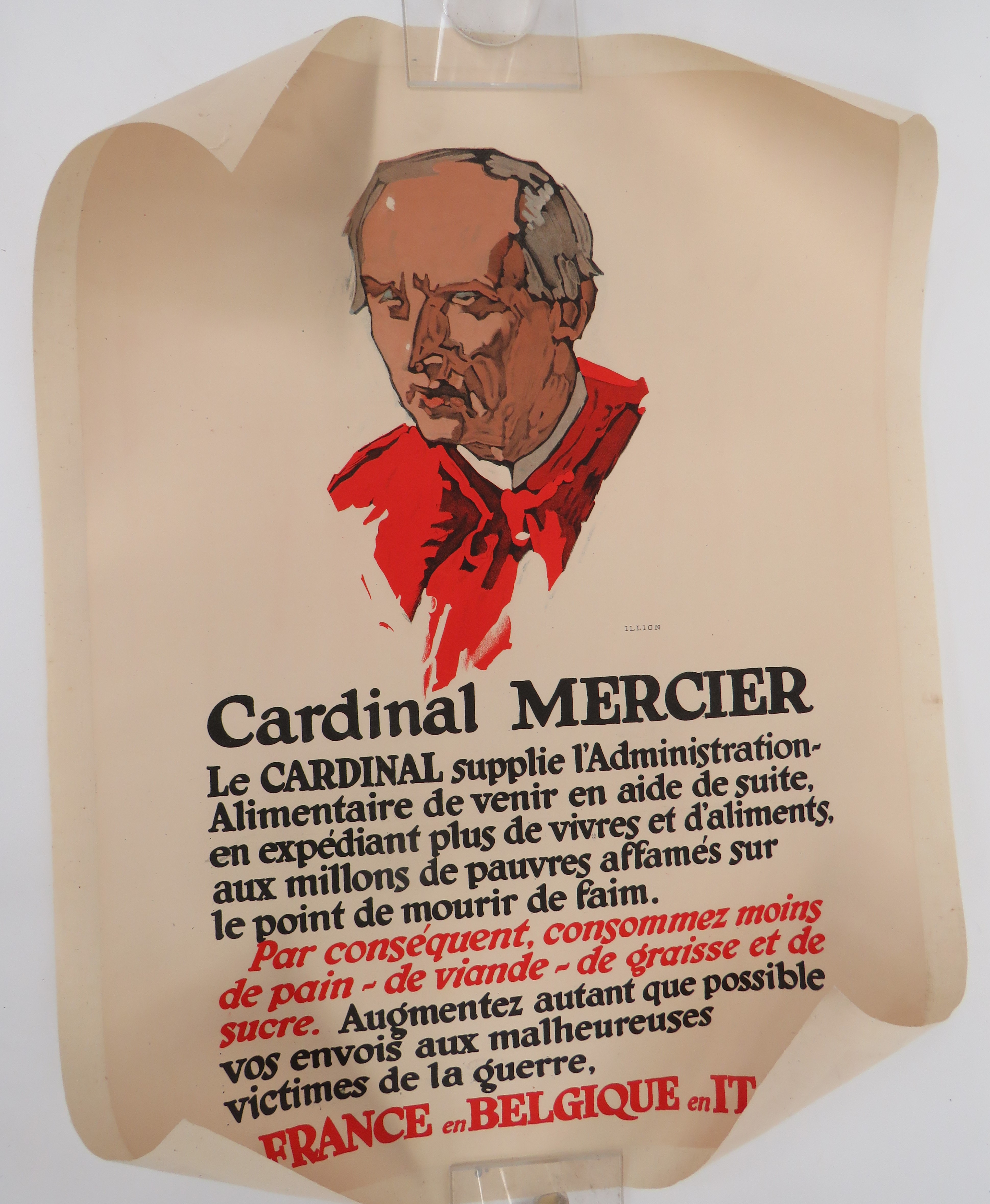 WW1 French 'Cardinal Mercier' Poster