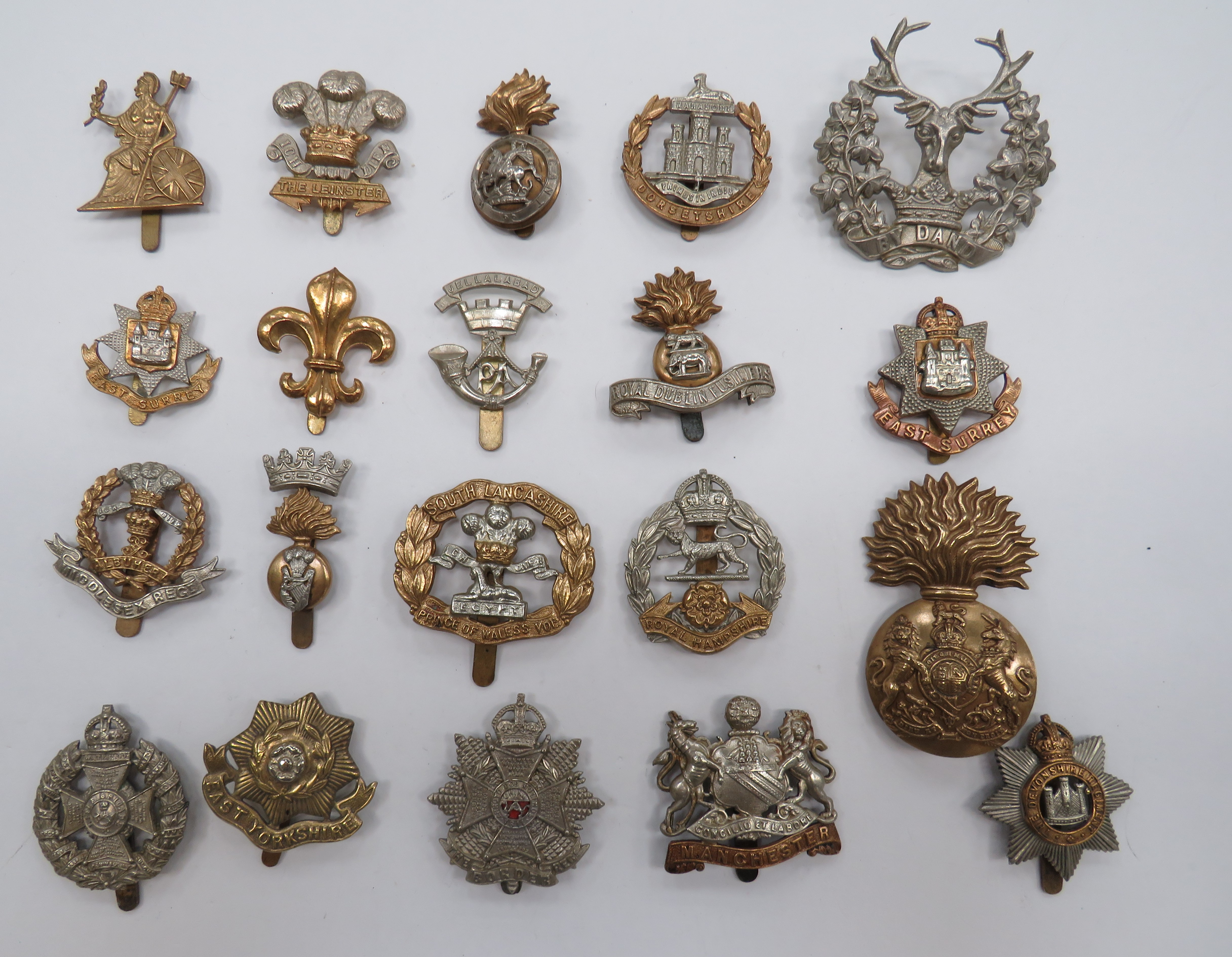 Selection of Various Infantry Cap Badges