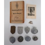 German Third Reich Day Badges and Hitler Youth Card