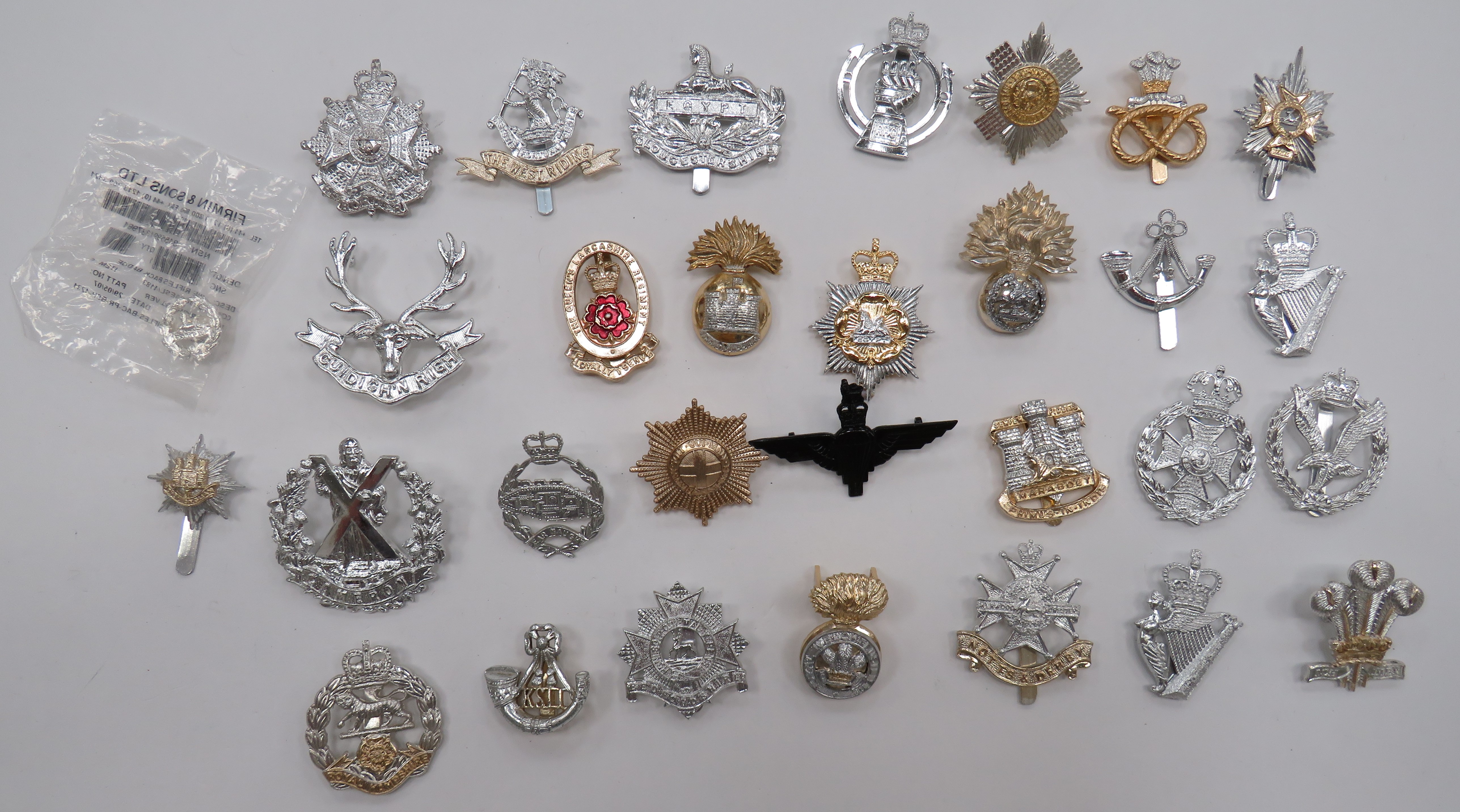 Selection of Anodised Cap Badges