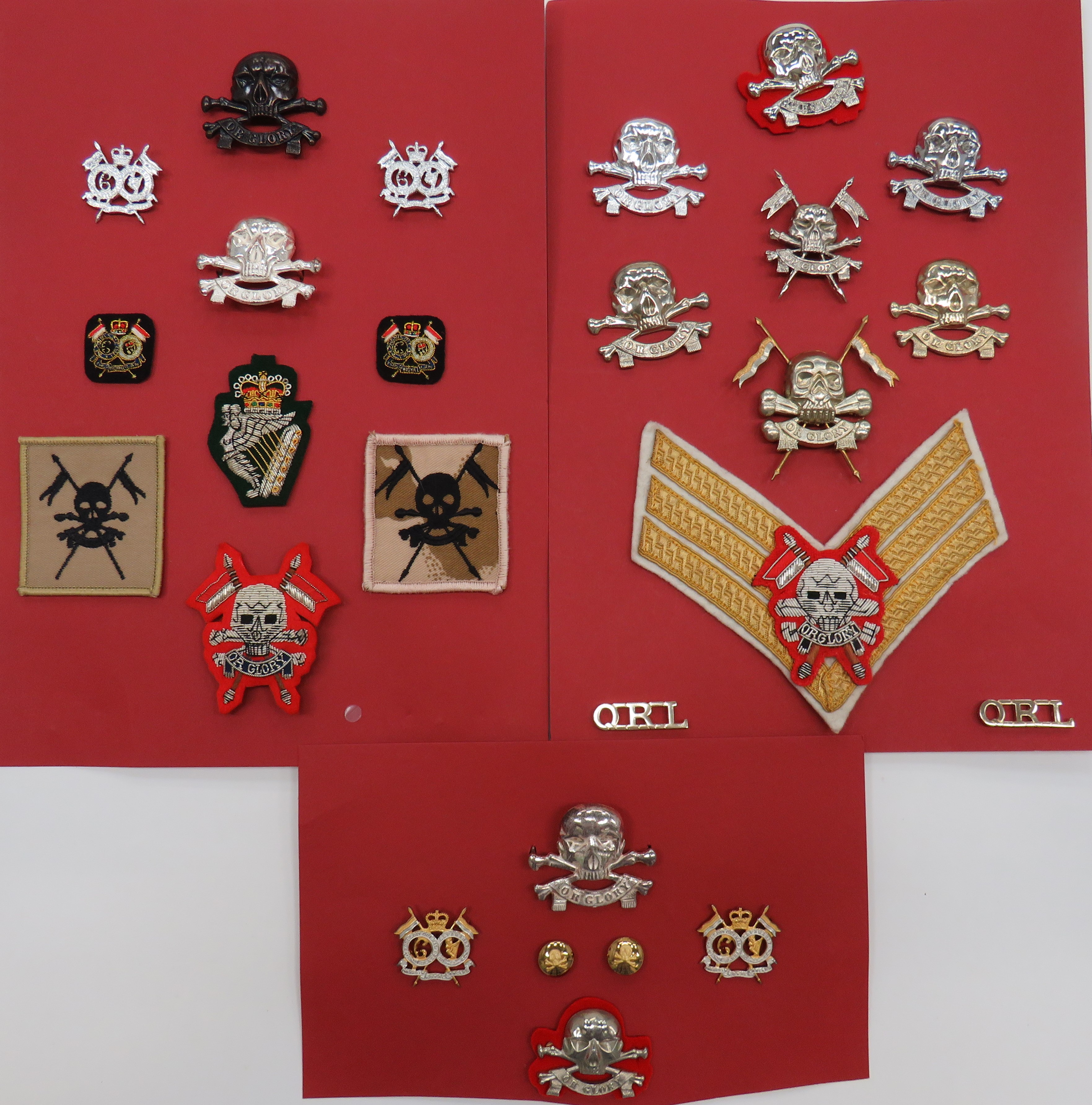 Selection of Queens Royal Lancers Badges