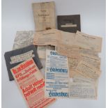 Two Pre War Propaganda Leaflets and Various Paperwork
