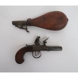 Early 19th Century Flintlock Pocket Pistol by 'Hill. London'