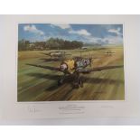 Battle of Britain 'Augsburg Eagle' Limited Edition Print signed by Adolf Galland.