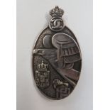 Romanian Royal Pilot Academy pre 1940 breast badge.