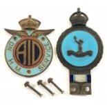 WW2 Period Air Inspection Department Official Car Badge.
