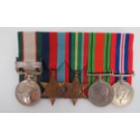 WW2 2-14 Punjab Regiment Battle For Hong Kong Casualty Group of Five Medals.