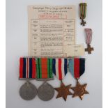 WW2 Mounted As Worn Medal Group