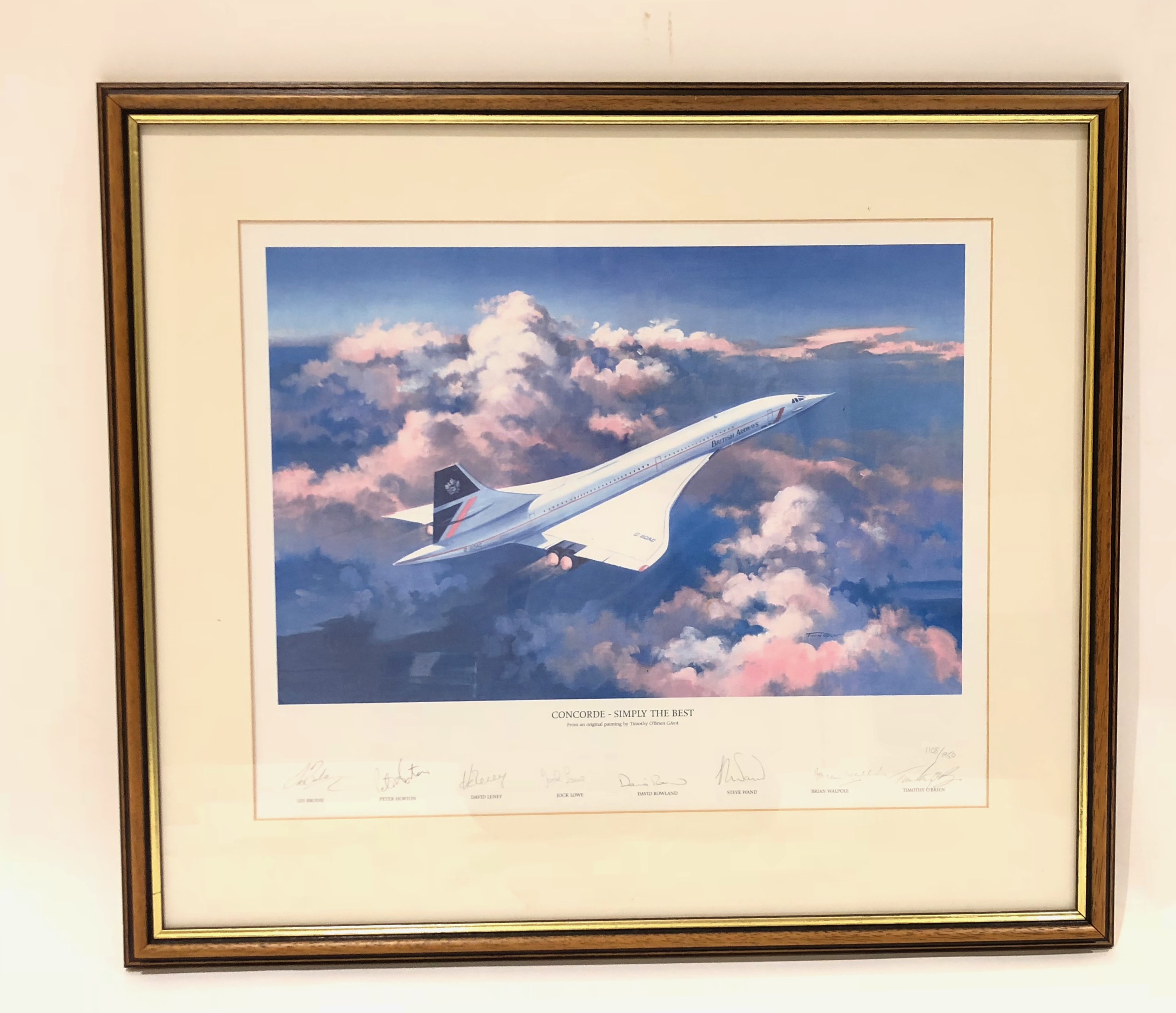 British Airways Concorde Signed Print 'Concorde Simply The Best'