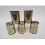 Five WW2 Pattern Unopened Special Ration Type 'C' Tins