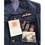 WW2 RAF 85 (Hurricane Fighter) Squadron Battle of France Casualty Group of Medals and Tunic.