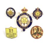 The Primrose League Political Organisation Cycling Corps Badges.