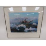 Robert Taylor Print 'Lancaster' Signed by Group Captain Geoffrey Leonard Cheshire, Baron Cheshire