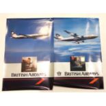 British Airways Original Official Promotion Posters Circa 1980's 1990's