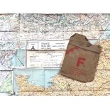 WW2 RAF Silk Escape Map (No. 43 Europe) & Waterproof Packet