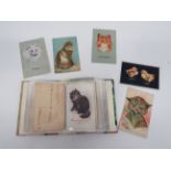 Louis Wain Cat, Dog, Animal Original Postcards