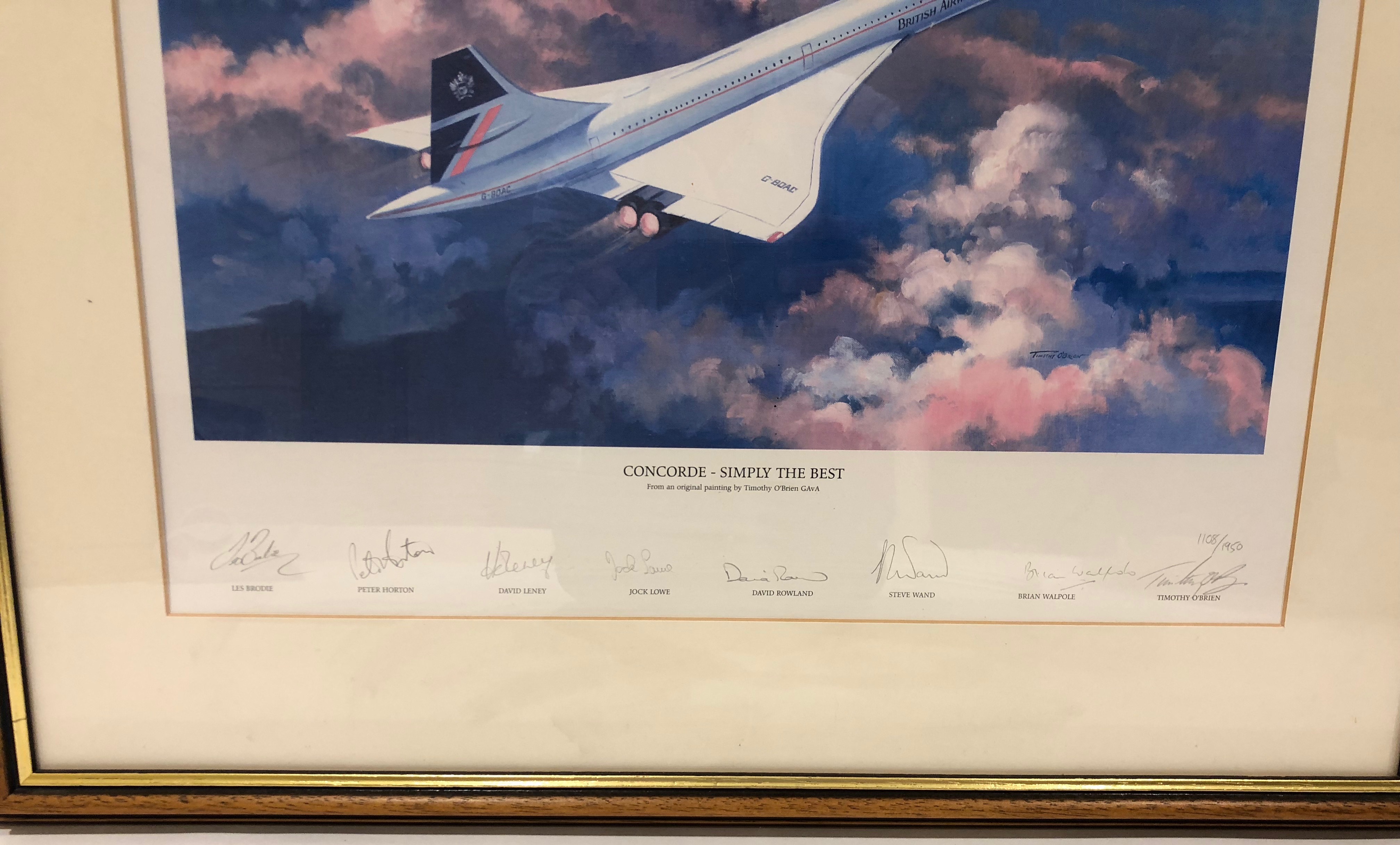 British Airways Concorde Signed Print 'Concorde Simply The Best' - Image 2 of 2