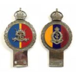 16/5th Lancers and RAMC car badges.