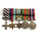 WW2 RAF Distinguished Flying Cross MINIATURE Medal Group of Five Medals.