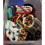 A large quantity of various costume jewellery, to include powder compacts etc.