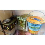 A William Crawford & Sons Ltd novelty scales-nursery biscuit tin, the wood effect tin with nursery