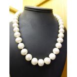 A freshwater pearl necklace with 14ct gold filled clasp