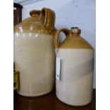 A Guernsey Jam Co. stoneware flagon together with a large Price of Bristol stoneware flagon (2),