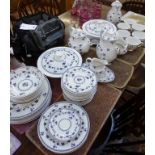 A Royal Doulton English Translucent china part tea and dinner service in the Yorktown pattern (
