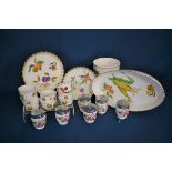 A quantity of various 'Evesham' pattern Royal Worcester plus six egg coddlers including two with '