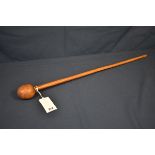 An African carved wood knobkerrie