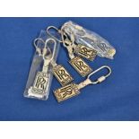 Six sterling silver and enamel Rolls-Royce keyrings