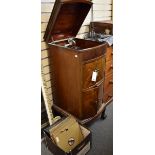 The Royal Imperial' four door gramophone cabinet 46.4inches high, spare needles, a/f.