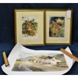 A pair of signed limited edition prints by Judy Boyes "Troutbeck Postbox" and "Town End Postbox";