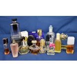 A quantity of assorted perfume bottles including Nina Ricci, BVLGARI, Givenchy and Lanvin (qty)