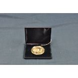 A Guernsey 1997 Golden Wedding Anniversary 5oz silver proof œ10 coin with 22carat gold cameo limited