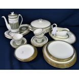 A Royal Doulton Athens pattern part dinner service and a Spode provence part coffee service (qty)