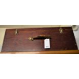 A vintage stained pine 'Electrolux Ltd' storage/carrying box the box with original Electrolux Ltd