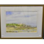 Roy Le Couteur - watercolour, "Le Chateau de Rocquaine, Fort Grey, St. Pierre du Bois, Guernsey",