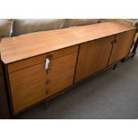 A vintage G Plan teak sideboard created for E Gomme by IB Koford Larsen in 1962, five drawers with