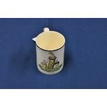 An 18th century Creamware tankard printed and coloured with mother & children 'Charity', 3 1/2in.