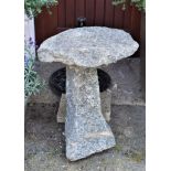 A Guernsey granite mushroom of typical form. (option)