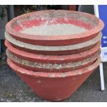 Five large concrete plantpots (5).