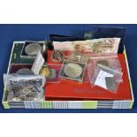 A collection of coins, notes and medals to include - a Thomes de la Rue commemorative note, a