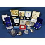 Coinage - A collection of silver proof and other Commemorative coins comprising of a 2007 Rugby