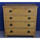 A Victorian scumble painted faux-ash straight front chest with four graduated drawers, 40 1/2in. (
