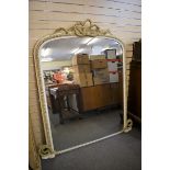A large painted wood rope twist over mantle mirror. Mirror 149cm high by 117.5cm wide.