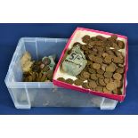 Great Britain coinage - large quantity of Penny and Halfpenny coins comprising of pre-decimal &