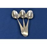 Three George III silver Old English pattern table spoons London, 1800, maker's mark ID unidentified,